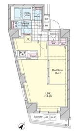 シェル品川戸越 701 間取り図