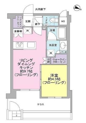 リシャール目黒碑文谷 1階 間取り図