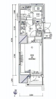 ガリシア九段下ライズ 4階 間取り図