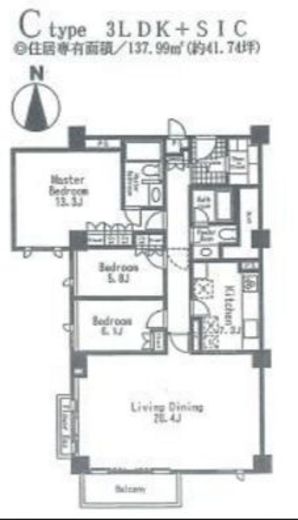 王子ホームズ青山 6F1 間取り図