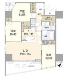 プレミスト日本橋浜町 6階 間取り図