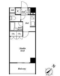 スペーシア三軒茶屋弐番館 503 間取り図