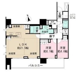 ザ・パークハウス千代田麹町 12階 間取り図