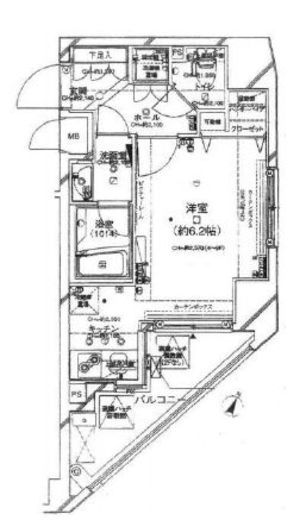 パレステュディオ麻布イースト 8階 間取り図