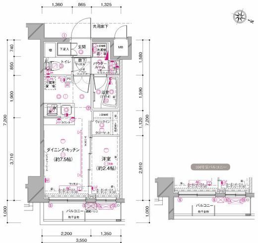 グランドコンシェルジュ三宿アジールコート 3階 間取り図
