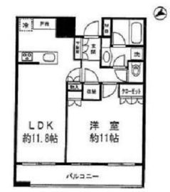 ブリリアタワーズ目黒 33階 間取り図