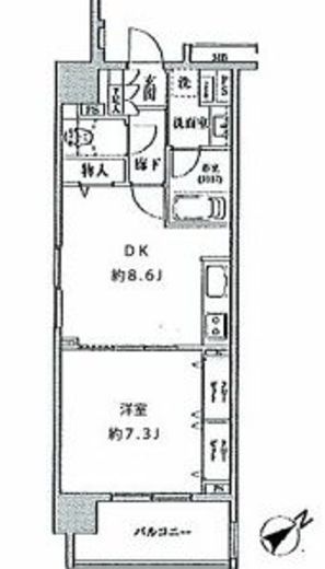 クリオ五反田 401 間取り図