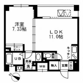 レジディア三越前 1502 間取り図