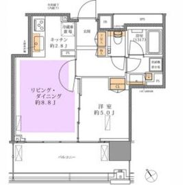 シティタワー目黒 8階 間取り図