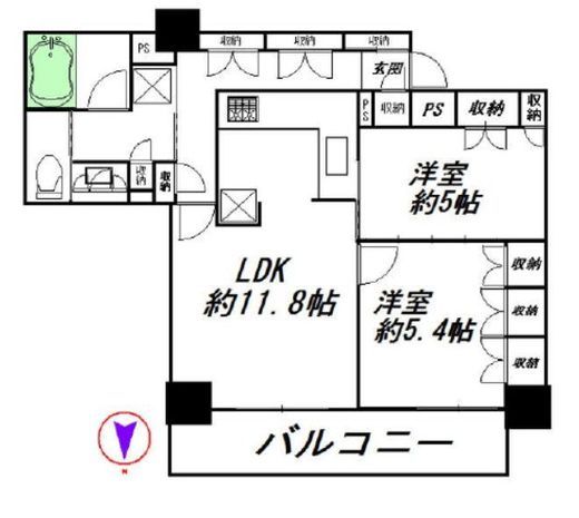 ライオンズ四谷タワーゲート 20階 間取り図