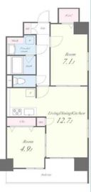 パークフラッツ日本橋馬喰町 1204 間取り図