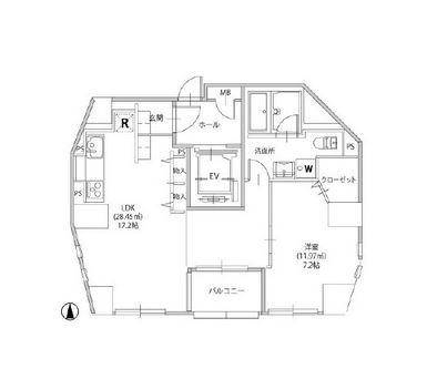アリカ文京本郷 1101 間取り図