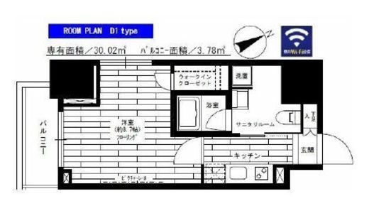 グランドコンシェルジュ六本木 3階 間取り図