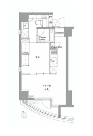 プライムアーバン麻布十番2 401 間取り図