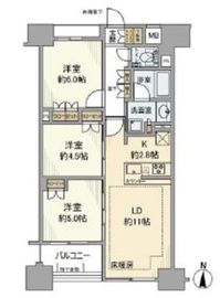 リビオ清澄白河 12階 間取り図