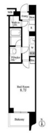 プライマル新宿若松町 4階 間取り図