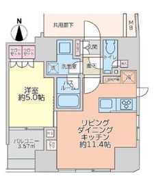 オープンレジデンシア千代田東神田 4階 間取り図