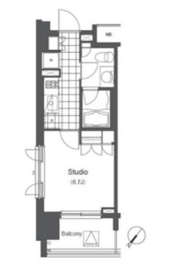 LaSante千駄木 (ラサンテ千駄木) 704 間取り図
