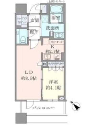 ブリリアタワーズ目黒 15階 間取り図