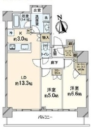 勝どきビュータワー 39階 間取り図