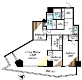 キャピタルマークタワー 42階 間取り図