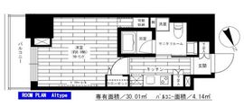 グランドコンシェルジュ六本木 16階 間取り図