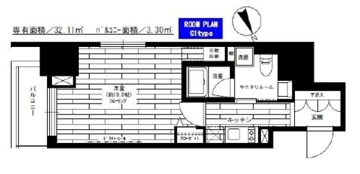 グランドコンシェルジュ六本木 5階 間取り図