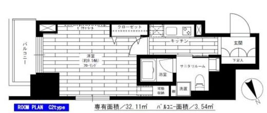 グランドコンシェルジュ六本木 5階 間取り図