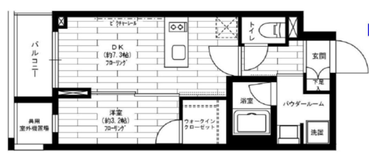 グランドコンシェルジュ六本木 16階 間取り図