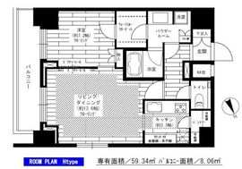 グランドコンシェルジュ六本木 20階 間取り図