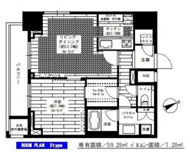 グランドコンシェルジュ六本木 18階 間取り図