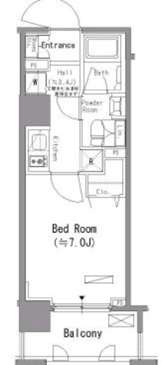 パークアクシス住吉 709 間取り図