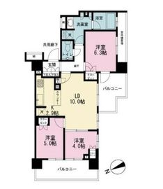 ウェリス六本木 14階 間取り図