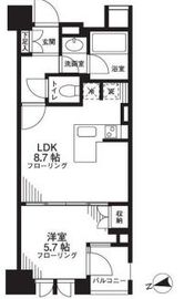シティハウス東京新橋 5階 間取り図