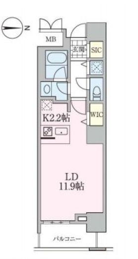 ロイヤルパークスタワー南千住 1416 間取り図