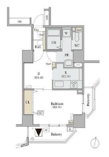 コラム神泉 504 間取り図