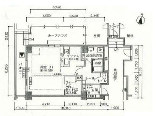 シティコート目黒 2-1202 間取り図