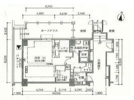 シティコート目黒 2-1202 間取り図