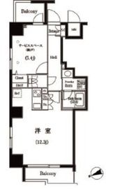 築地明石町デュープレックスリズ 12F1 間取り図