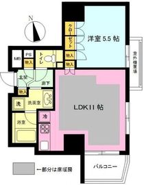 グランスイート神楽坂 5階 間取り図