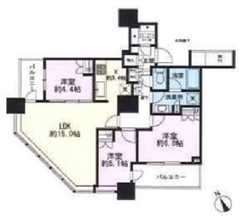 ザ・パークハウス西新宿タワー60 37階 間取り図