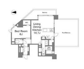 リテラス広尾 7F1 間取り図