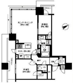 ブリリアタワーズ目黒 16階 間取り図