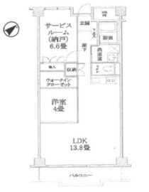クレール白金台 7階 間取り図