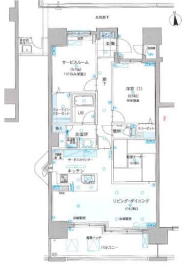 ロイヤルパークス荻窪 306 間取り図