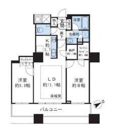 ザ・パークハウス西新宿タワー60 7階 間取り図