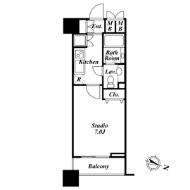 ファーストリアルタワー新宿 1803 間取り図