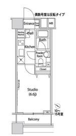 ファーストリアルタワー新宿 1513 間取り図