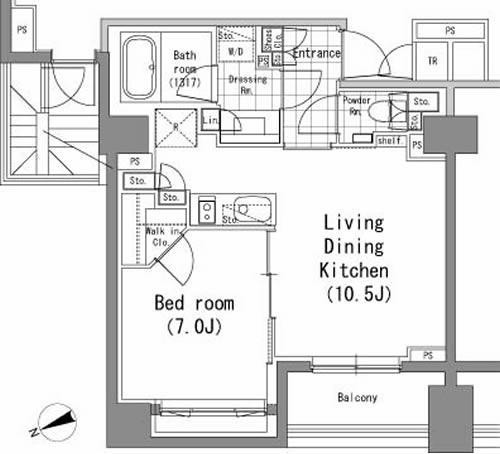 パークハビオ新橋 1501 間取り図