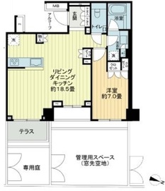 パークハウス代官山テラス 1階 間取り図